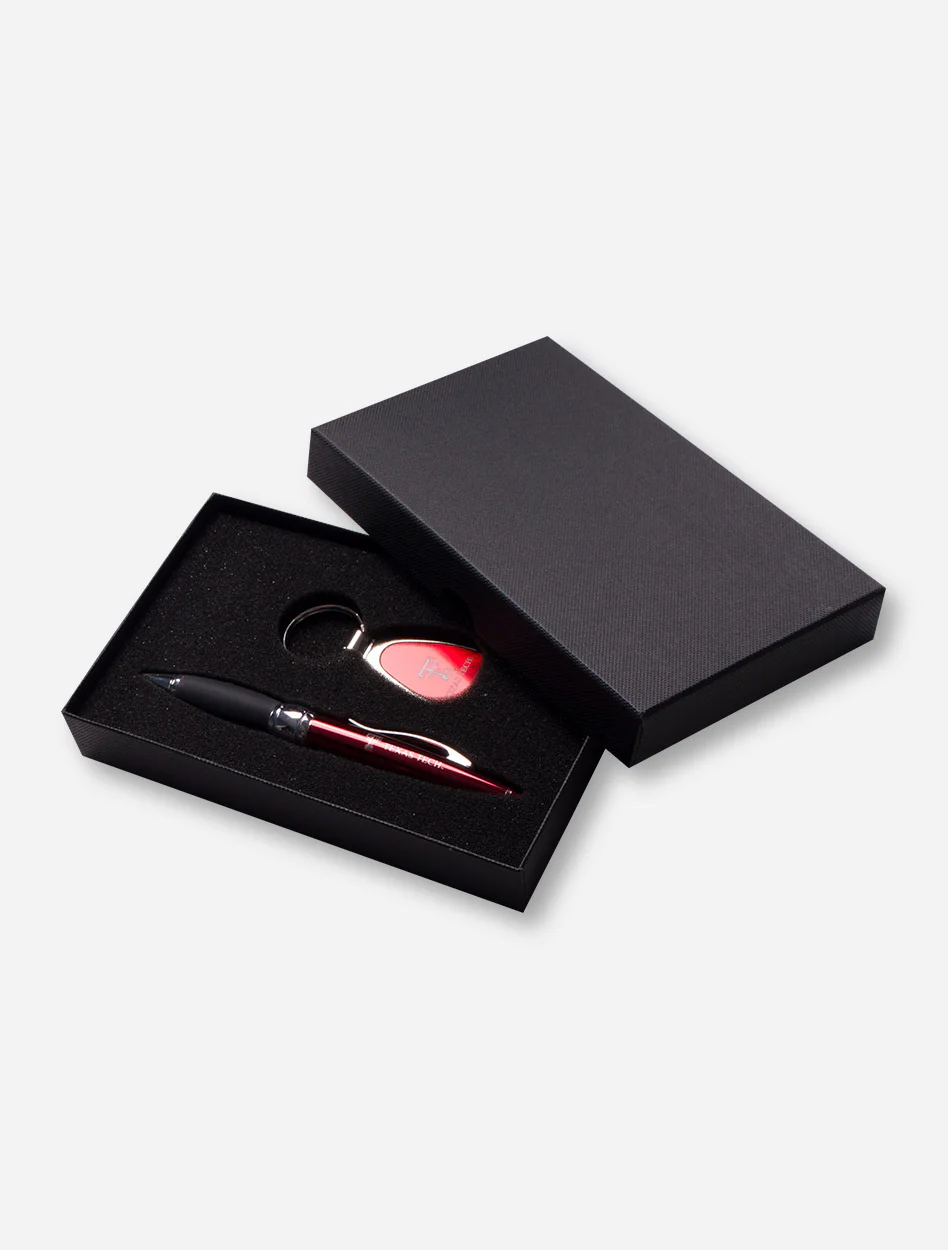 Texas Tech Ballpoint Pen and Teardrop Keychain Gift Set - Image 3