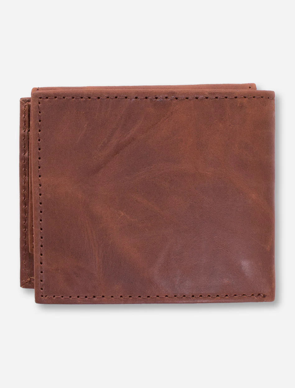 Texas Tech Bi-Fold Brown Leather Wallet - Image 2