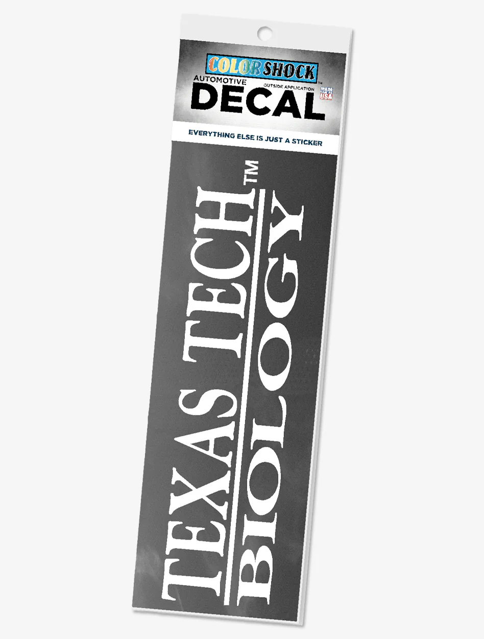 Texas Tech Biology White Decal - Image 2