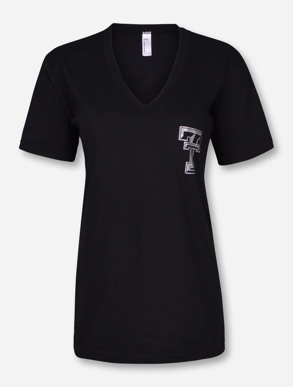Texas Tech Black Diamond Mascot on Black T-Shirt - Image 2