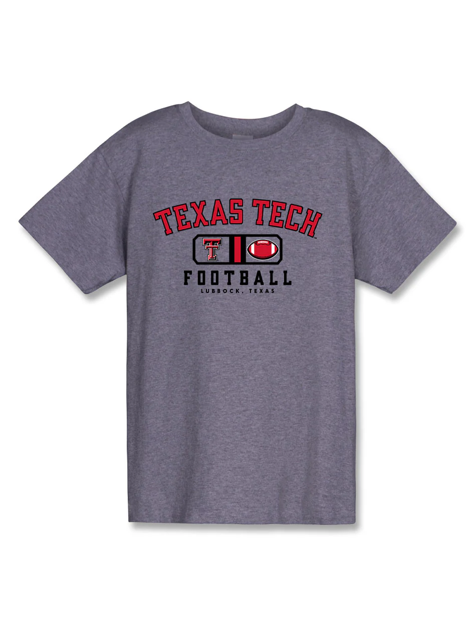 Texas Tech "Block Lock Up" Football YOUTH Tri-blend T-Shirt