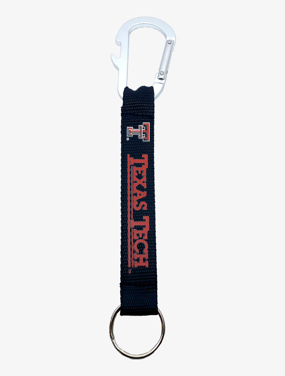 Texas Tech Bottle Opener Carabiner Lanyard Keychain