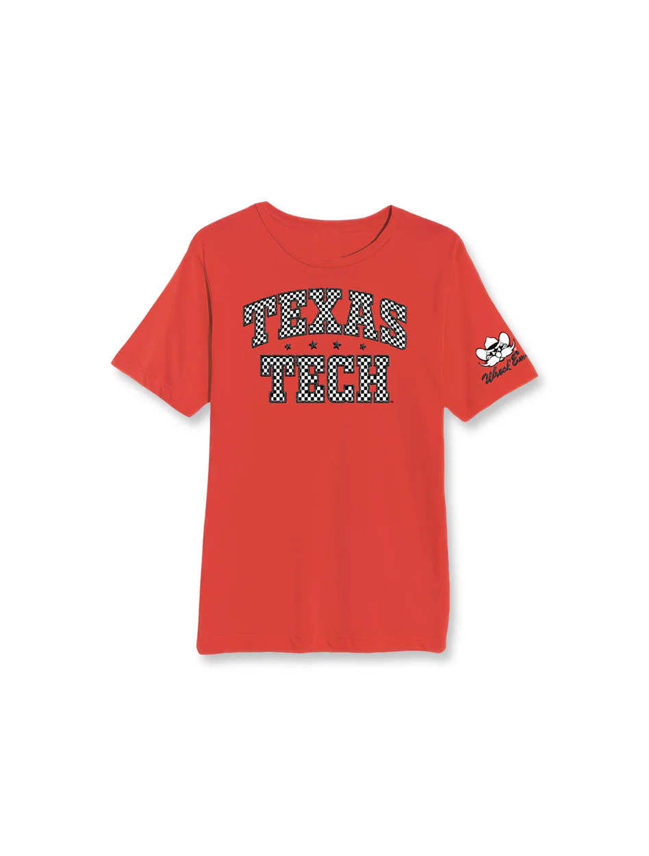 Texas Tech "Checked Out" Glitter Toddler T-Shirt