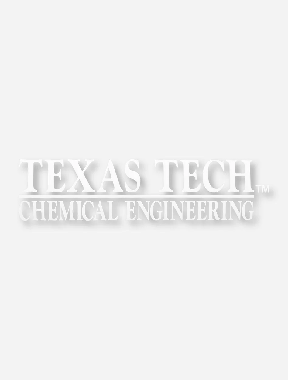 Texas Tech Chemical Engineering White Decal