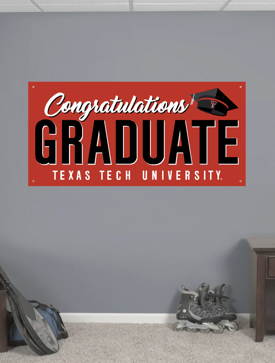 Texas Tech Congratulations Graduate 2'x4' Banner