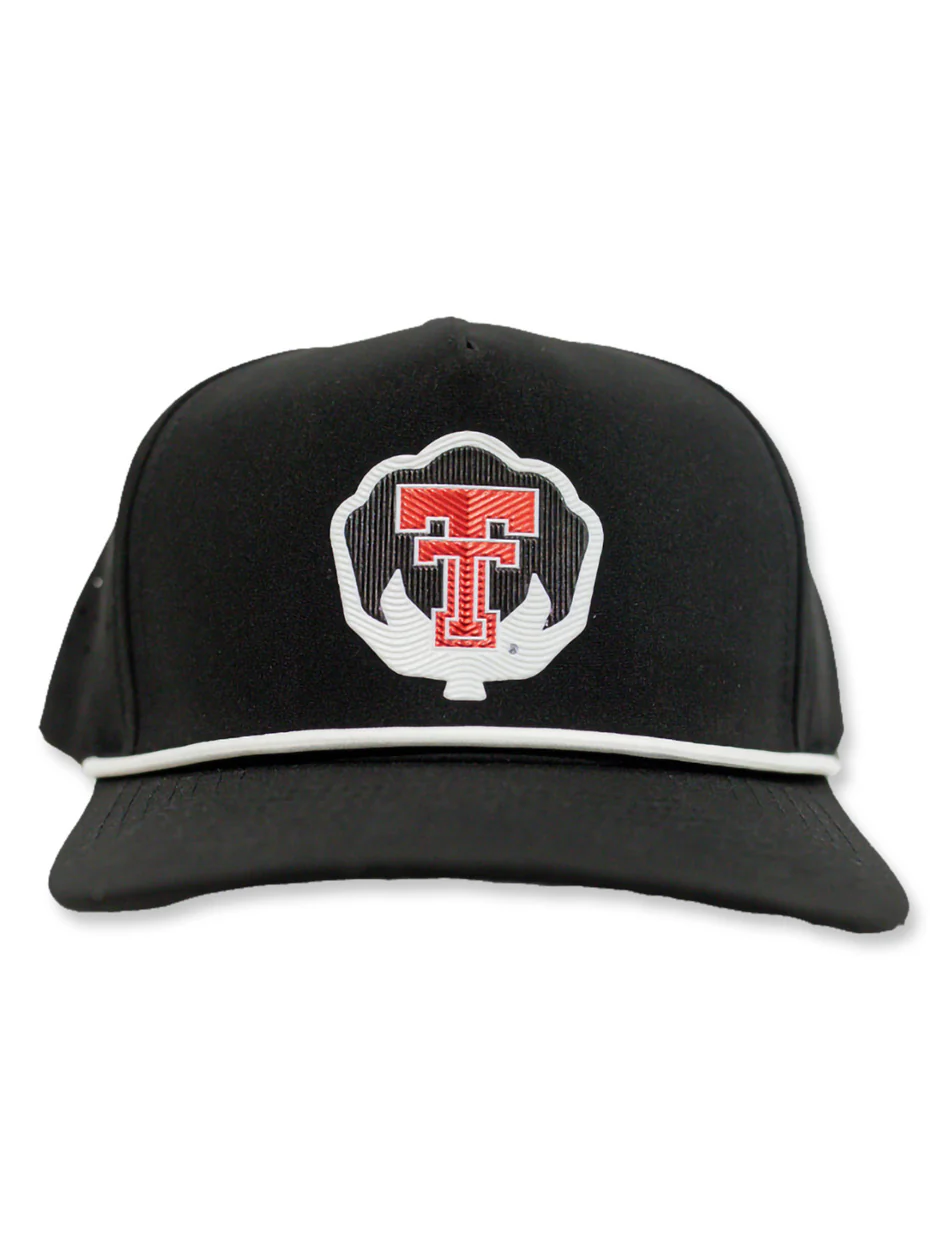 Texas Tech "Cotton Emblem" Sport Black Snapback Cap - Image 2