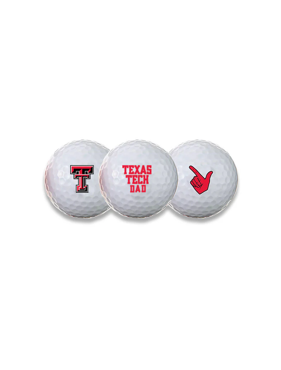 Texas Tech Dad 3 pack Golf Balls