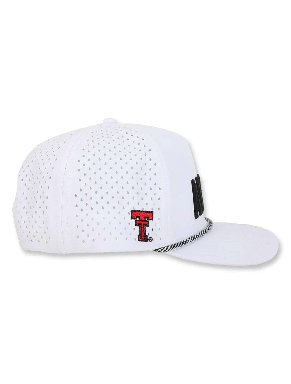Texas Tech Dark Horse Leach Era "Air Raid" White Sport SB Cap - Image 4
