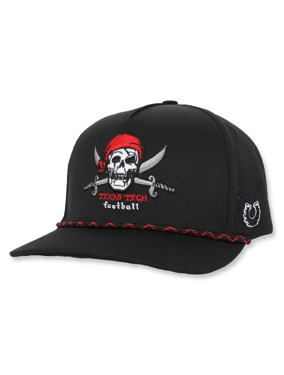 Texas Tech Dark Horse "As Worn In Leach Era" Black Sport SB Cap