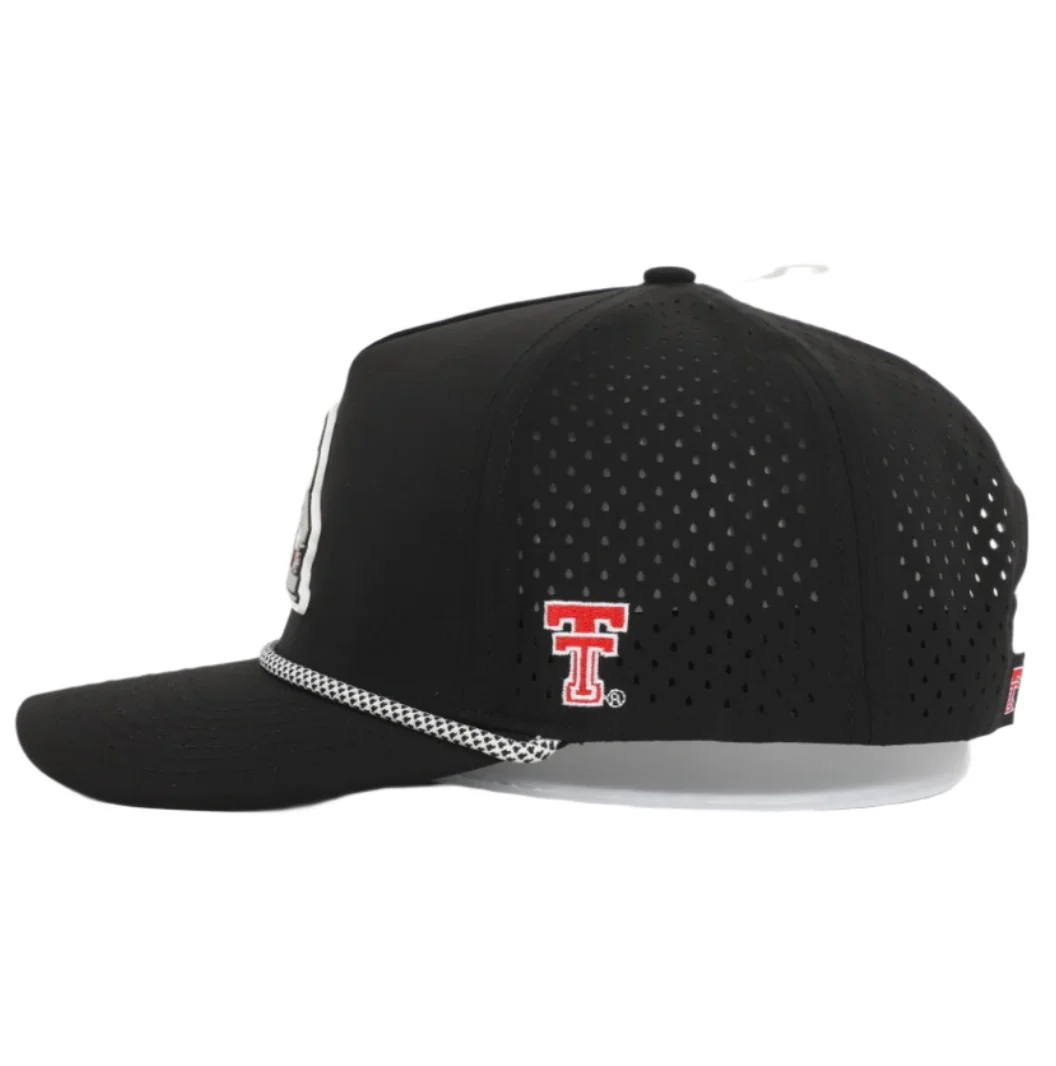 Texas Tech Dark Horse RP "Throwback Jack" PVC Black Sport Snapback Cap - Image 2