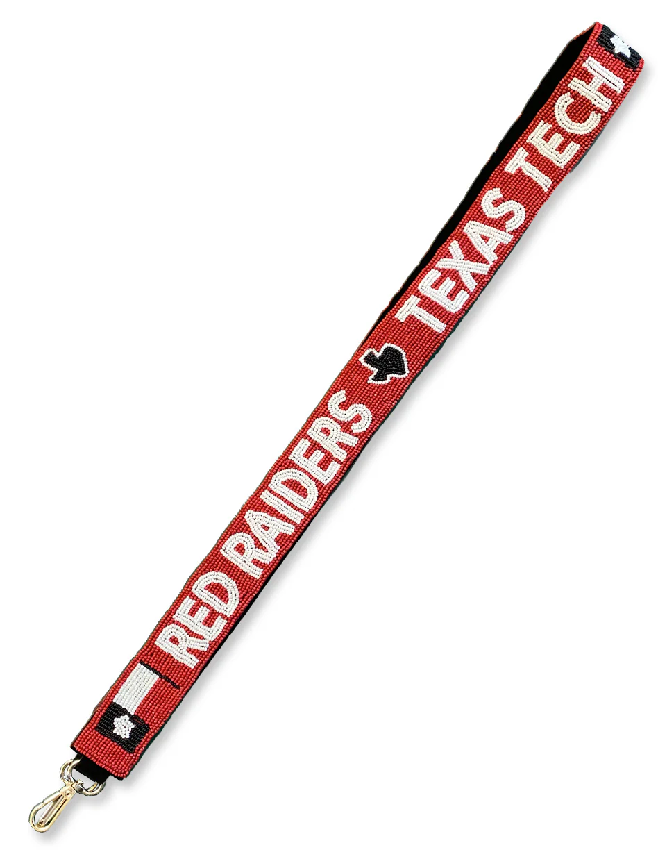 Texas Tech Dark Horse "Texas Flag" Red Beaded Purse Strap - Image 2