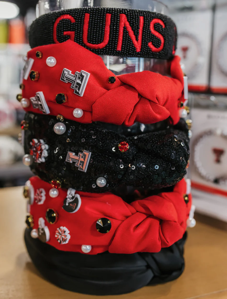 Texas Tech Double T and Gem Knot Headband - Image 2
