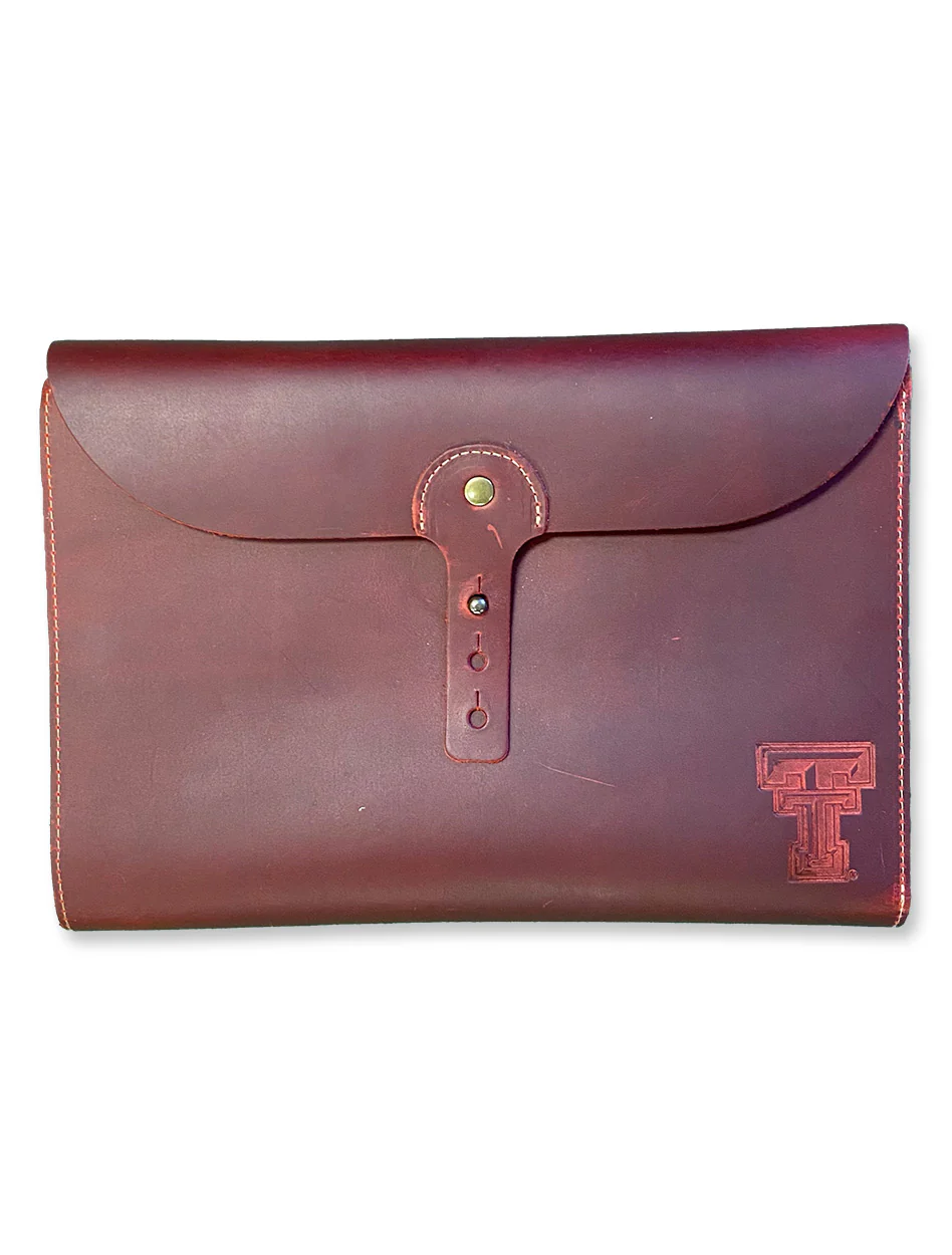 Texas Tech Holtz Double T "Artisan" Fine Leather A4 Moleskine Journal, Diary, Hard Cover Notebook, Sketchbook
