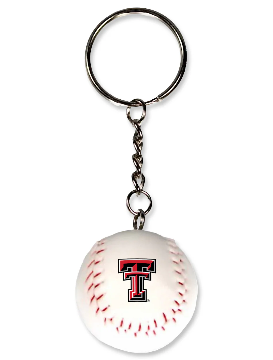 Texas Tech Double T Baseball Keychain