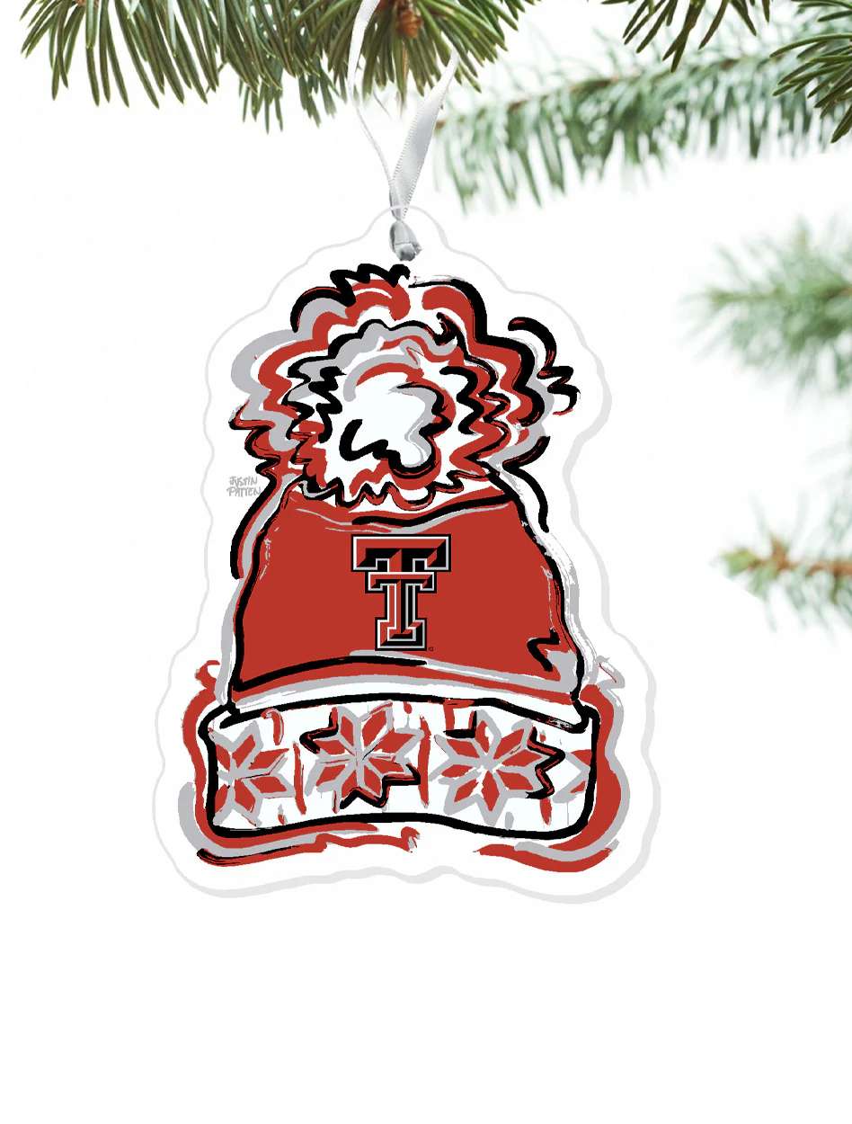 Texas Tech Double T "Christmas Beanie" Ornament