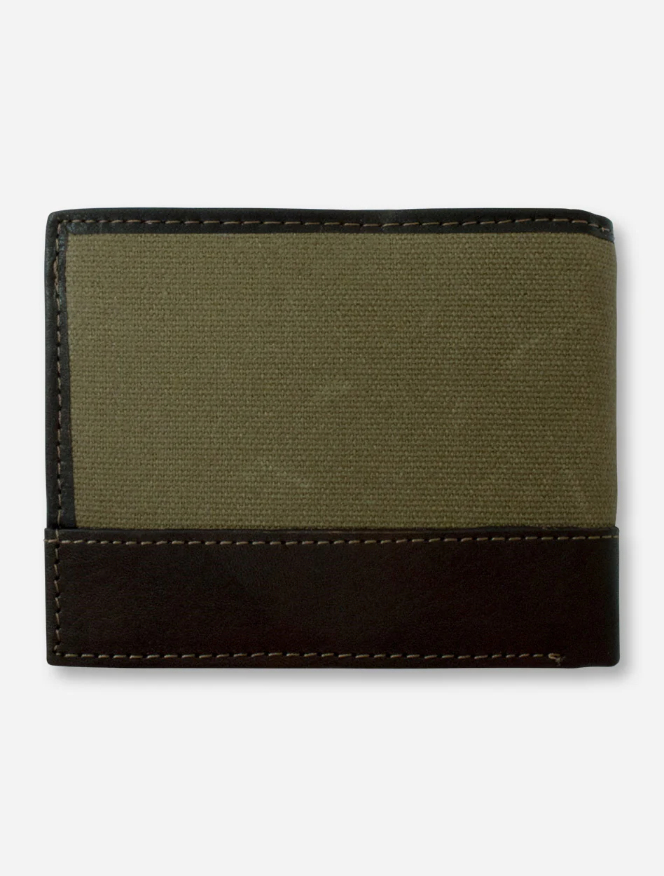 Texas Tech Double T Emblem on Pass Case Moss Green Wallet - Image 2