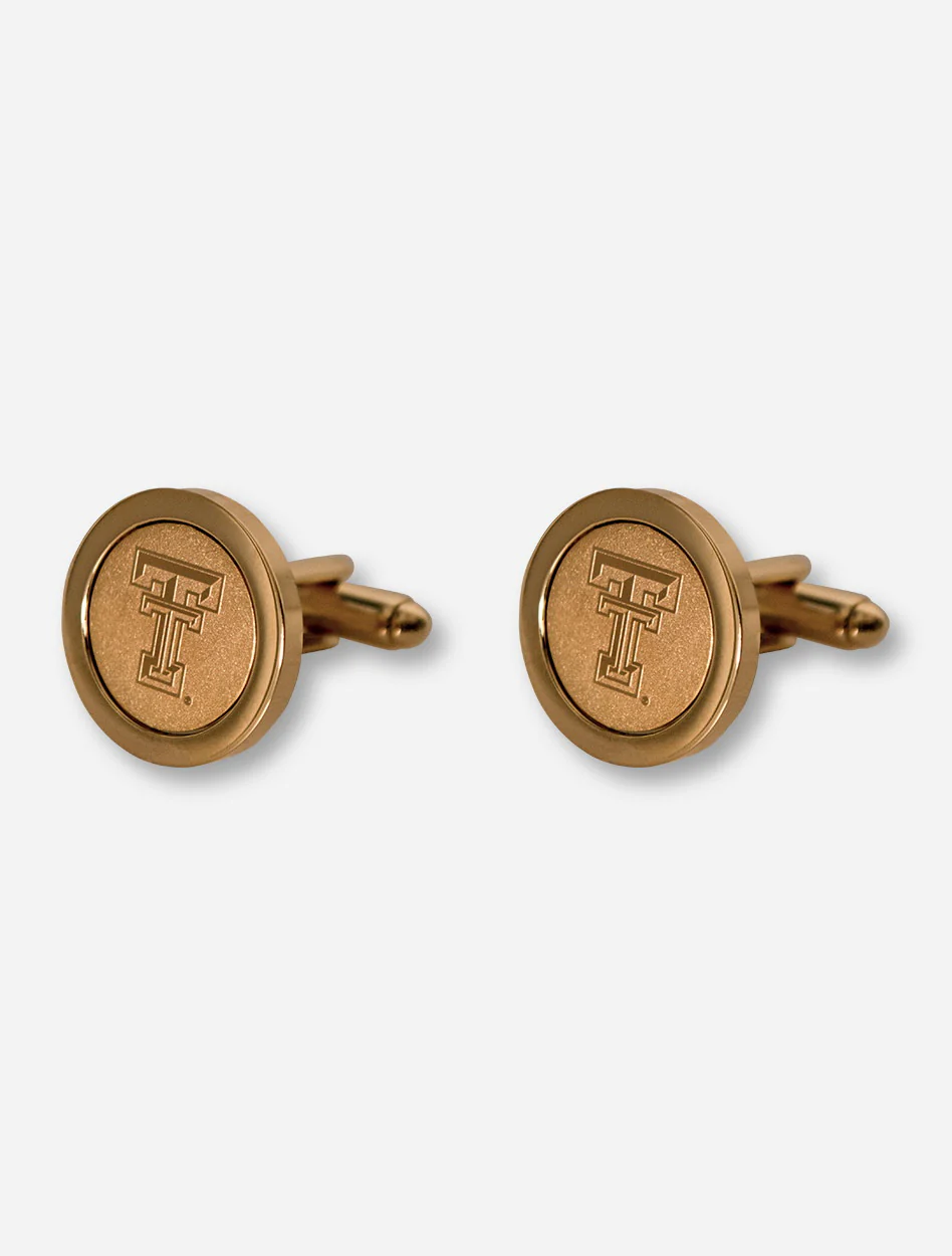 Texas Tech Double T Gold Cufflinks