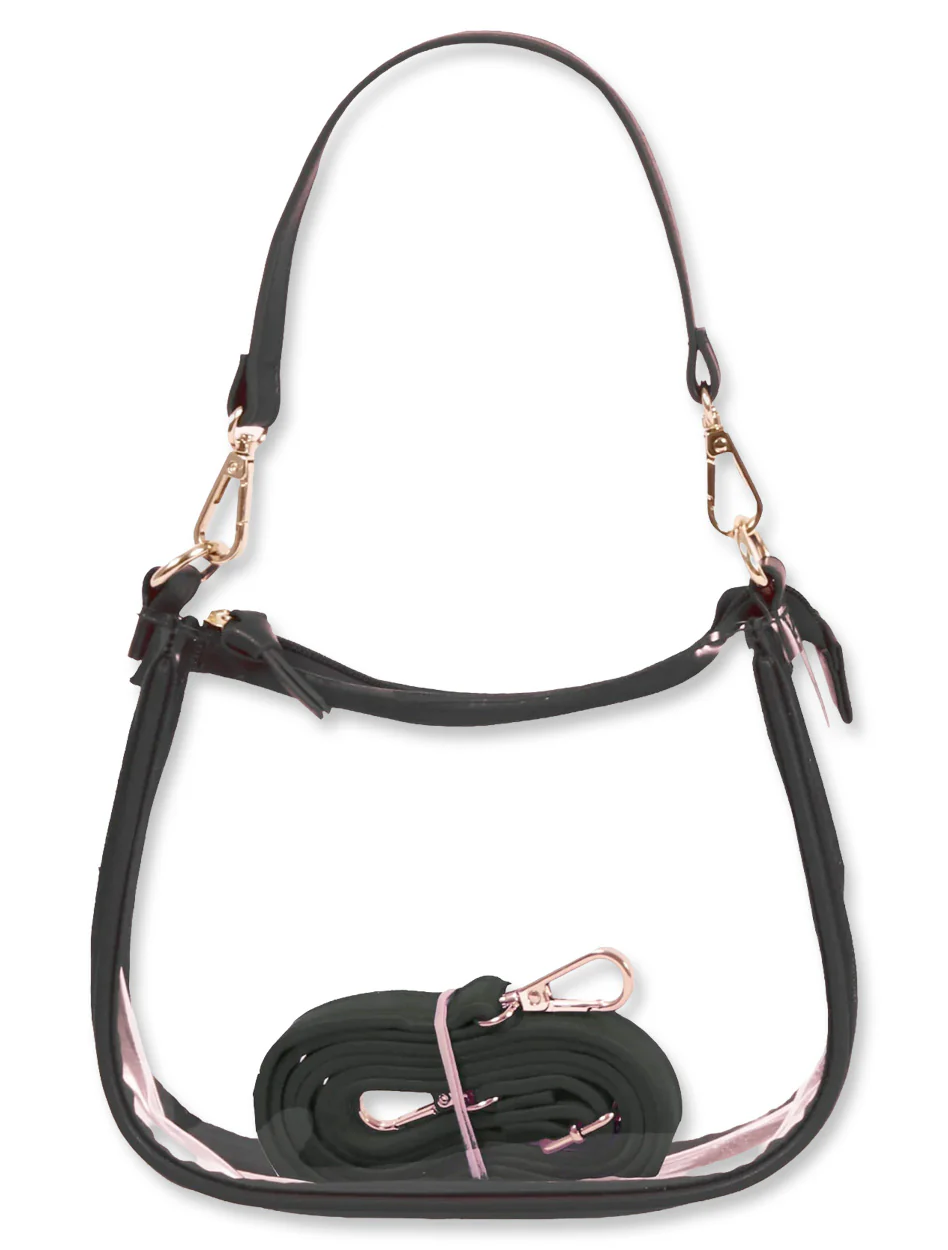 Texas Tech Double T Heart Charm on "Clara" Clear Purse - Image 3
