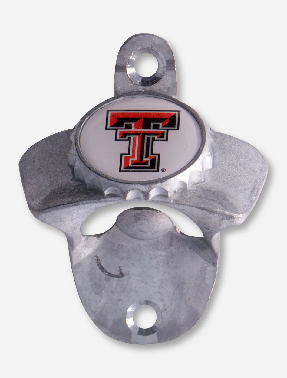 Texas Tech Double T on Wall Mount Bottle Opener