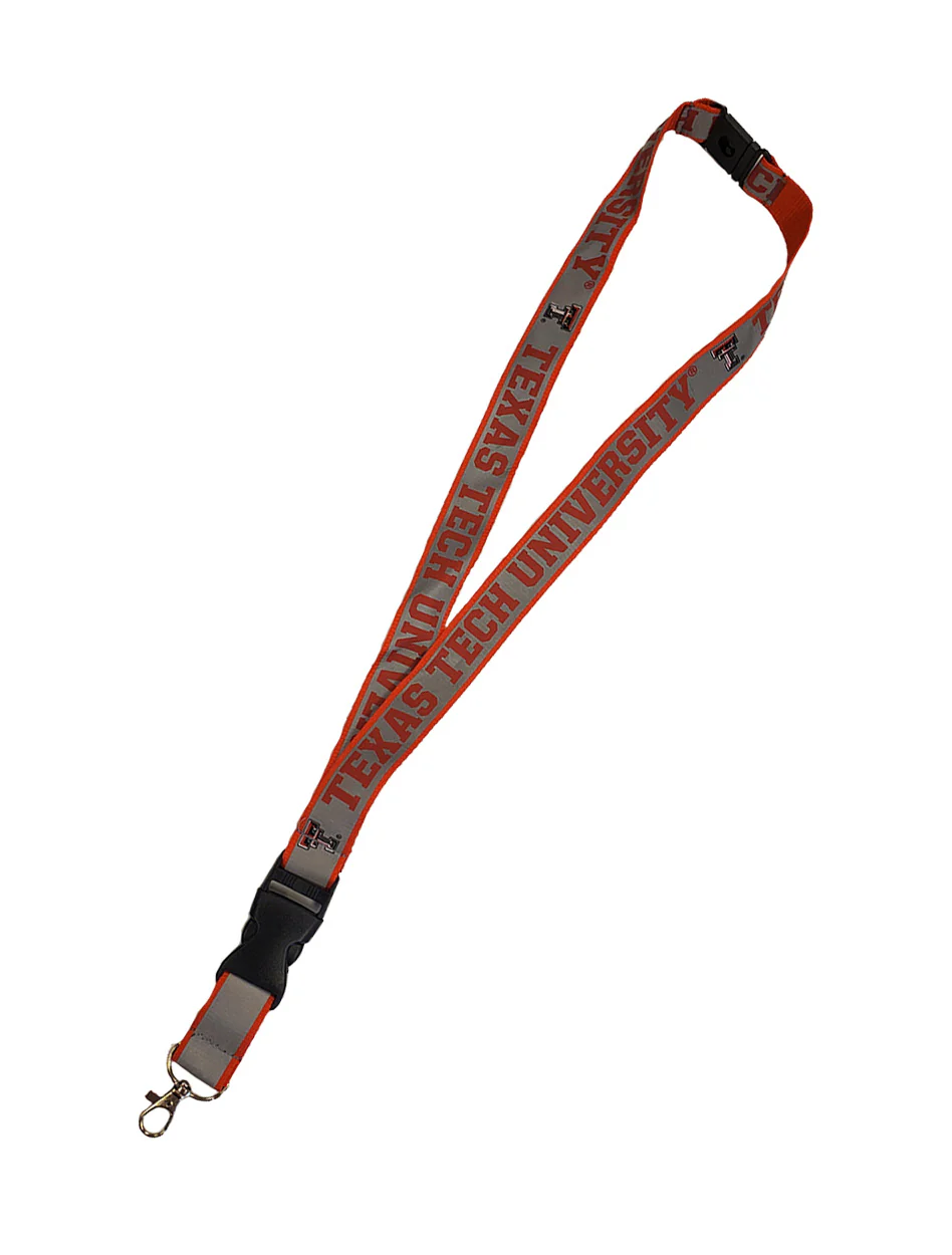 Texas Tech Double T Reflective Lanyard