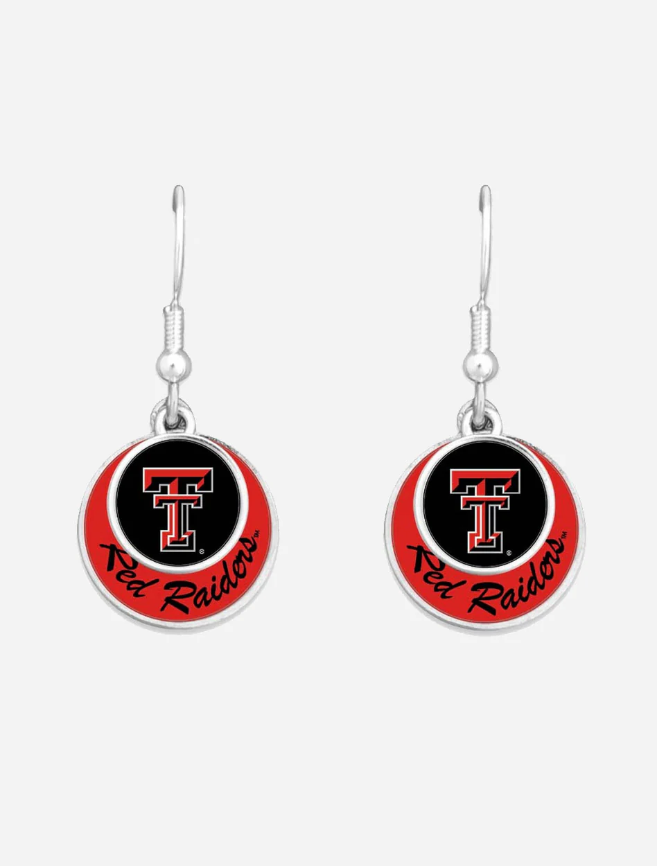 Texas Tech Double T "Stacked Disk" Earrings