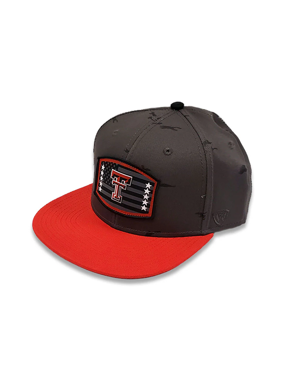 Texas Tech Double T "Stars and Stripes" OHT Flatbill Snapback Cap