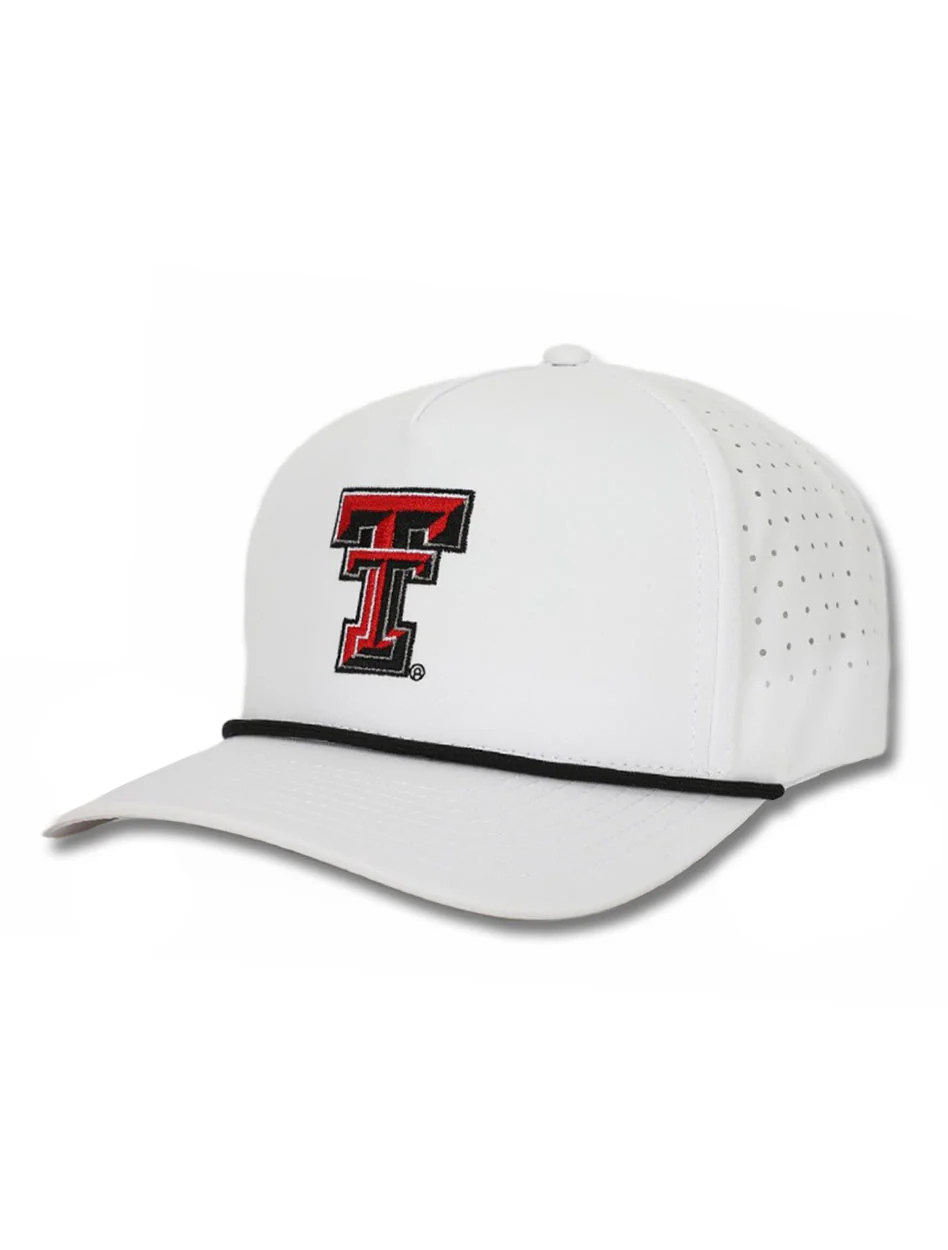 Dark Horse Texas Tech "Double T" White Corded Sport Snapback Cap