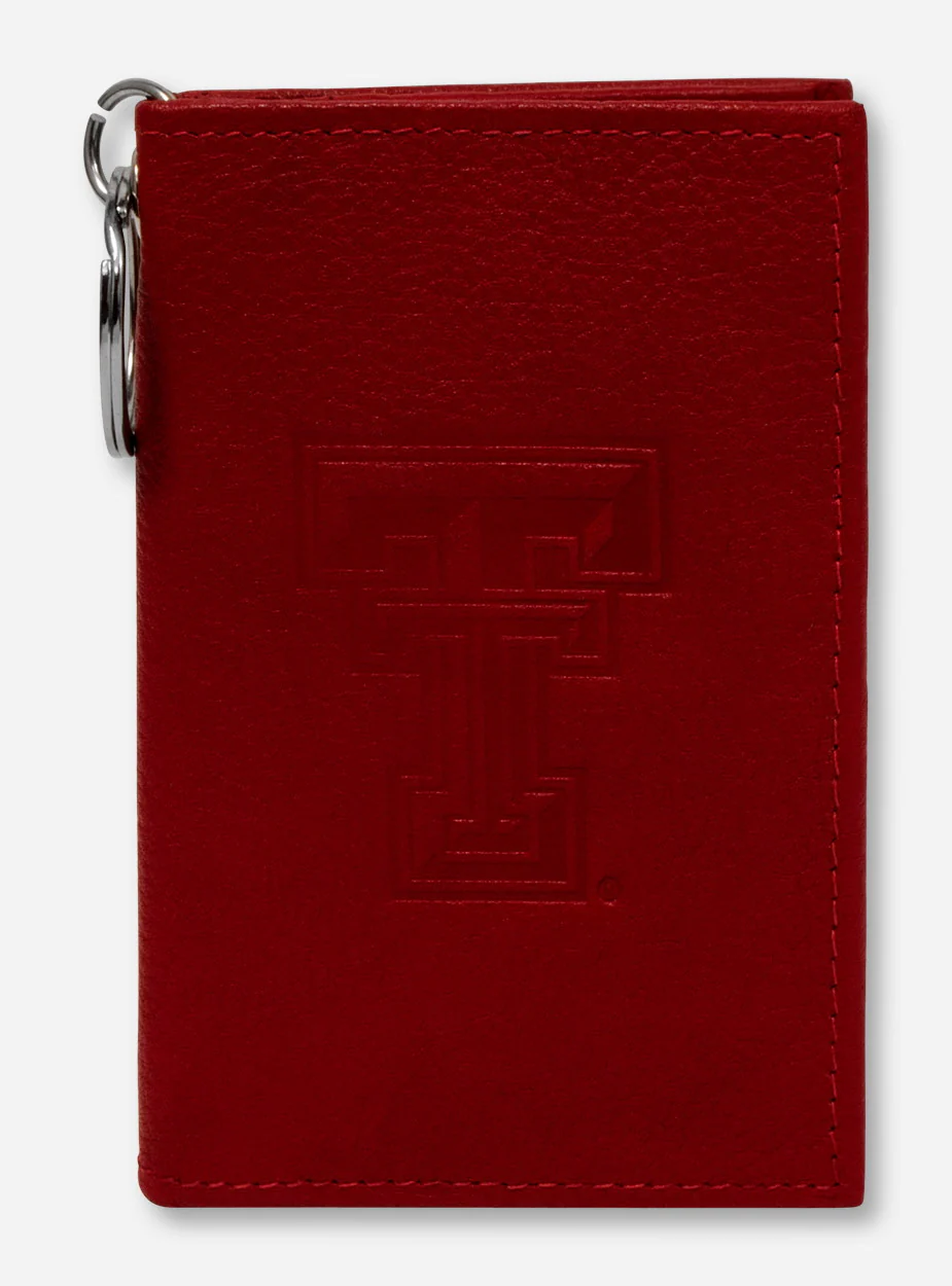 Texas Tech Embossed Double T on Leather ID Holder - Image 17