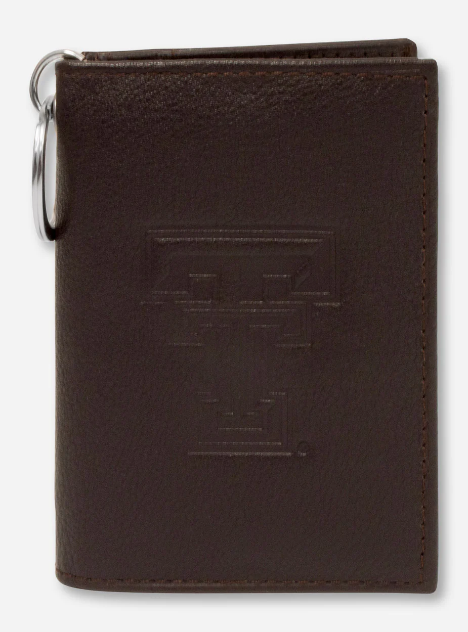 Texas Tech Embossed Double T on Leather ID Holder - Image 8