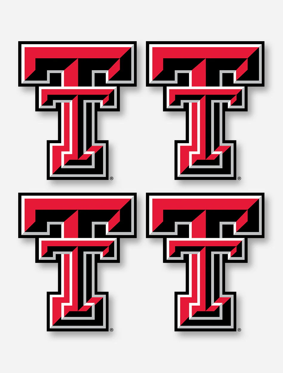 Texas Tech Four Pack Double Ts Decal