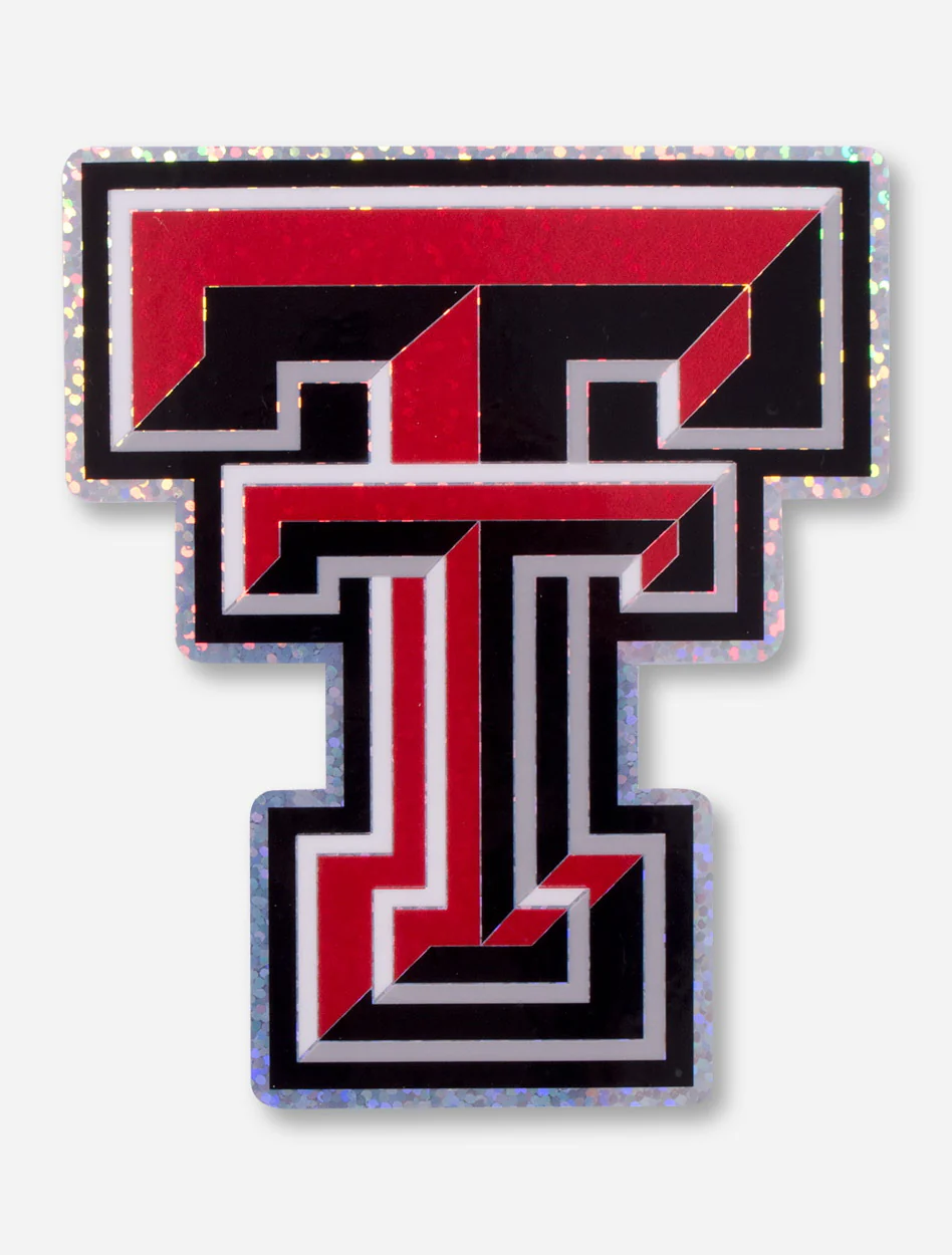 Texas Tech Glitter Double T Decal