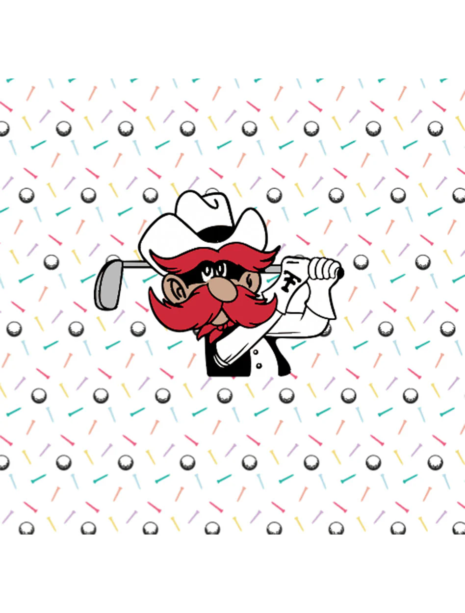 Texas Tech Golf Dark Horse "Confetti" Premium White Polo - Image 2