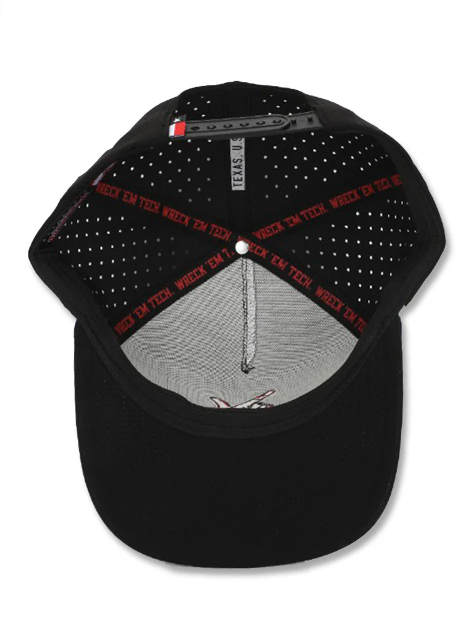 Dark Horse Texas Tech "Guns Up" Black Corded Sport Snapback Cap - Image 3