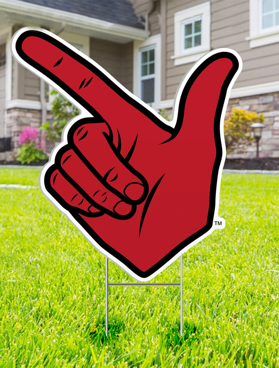 Texas Tech Guns Up Hand Lawn Sign