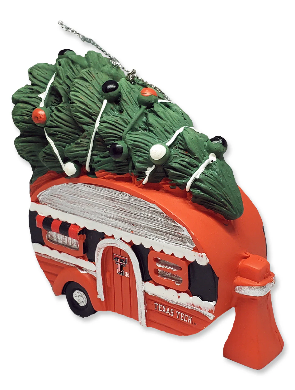 Texas Tech "Holiday Camper w/ Tree" Ornament - Image 2