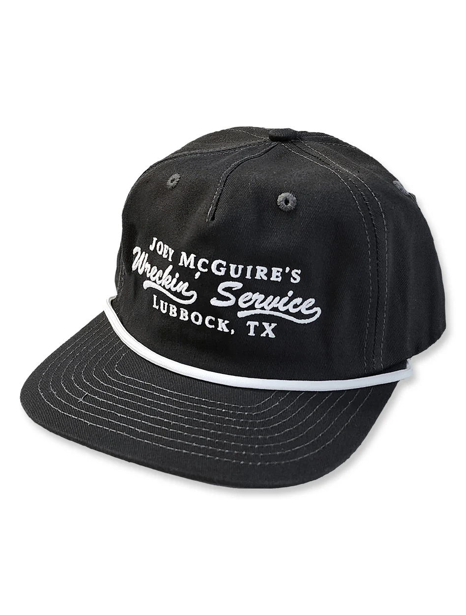Joey McGuire's Wreckin Service Charcoal Rope Snapback Cap