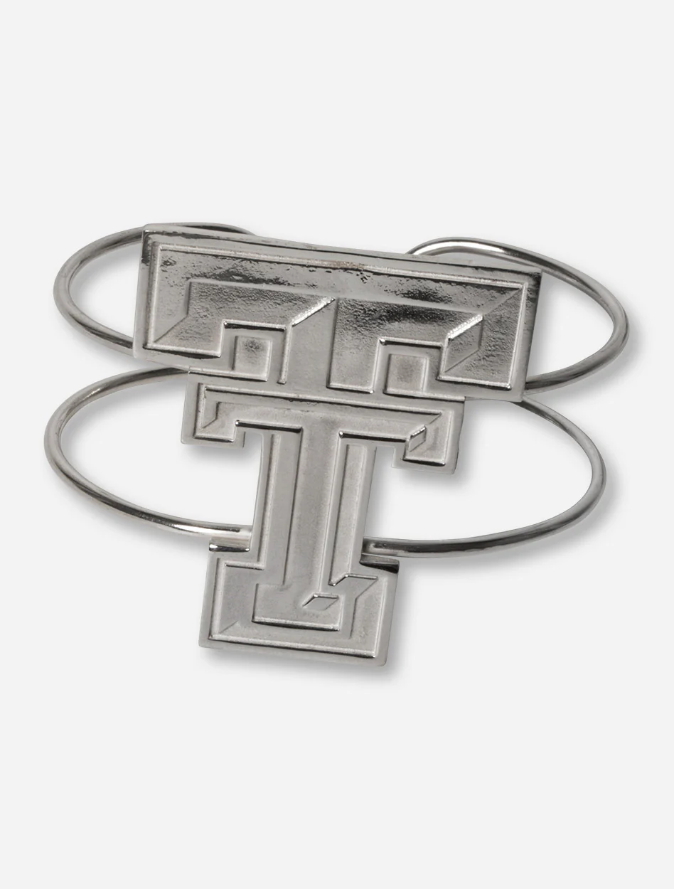 Texas Tech Large Double T Sterling Silver Cuff Bracelet - Image 2