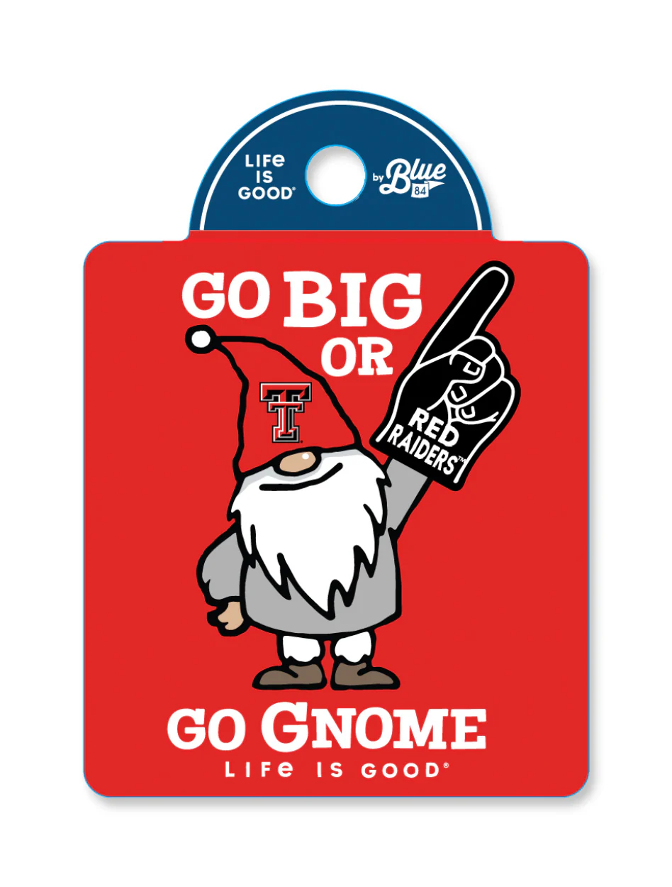 Texas Tech Life is Good "Big Gnome" Decal