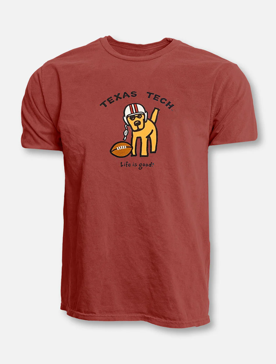 Texas Tech Life is Good "Football Dog" T-Shirt - Image 2
