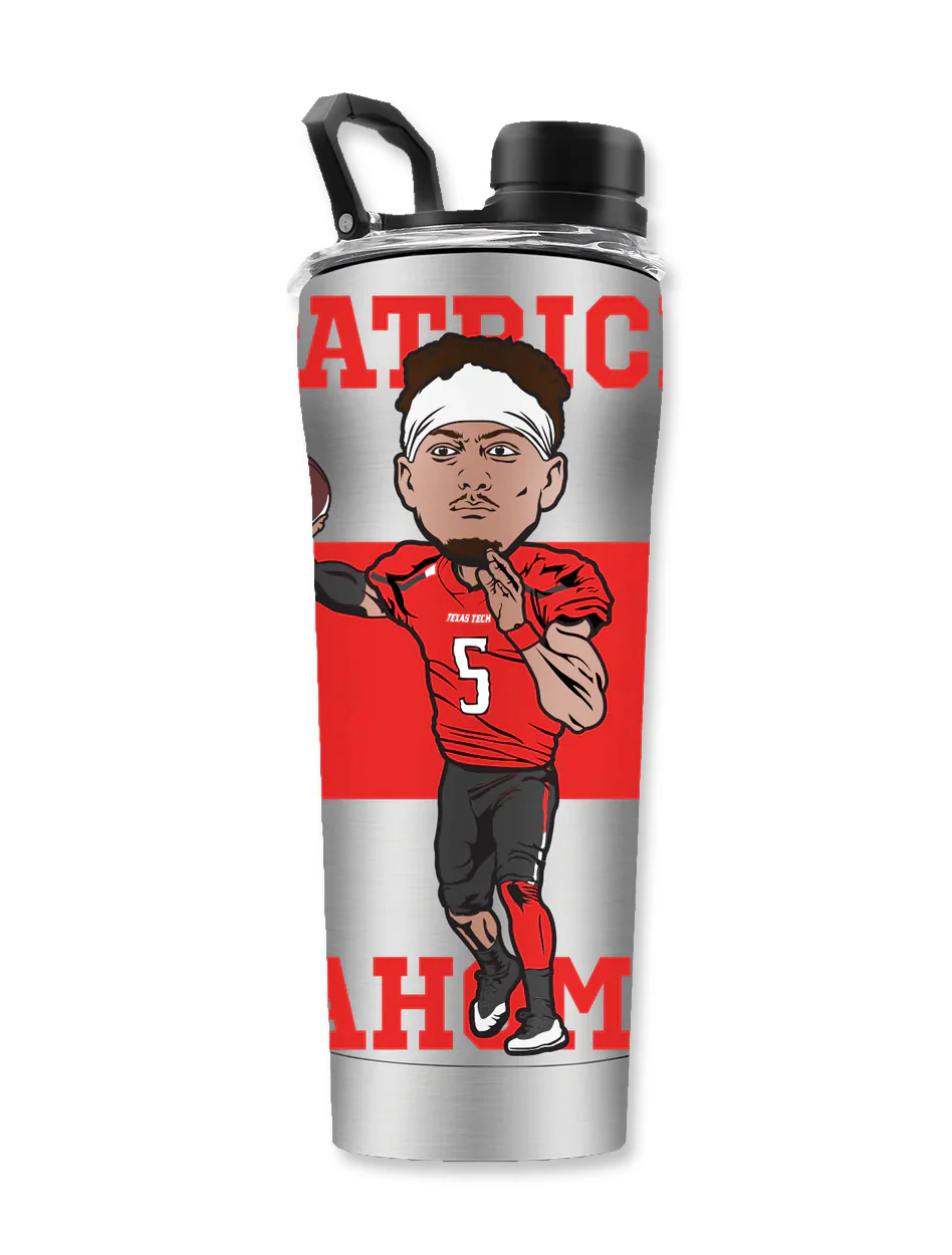 Texas Tech Mahomes Metal Shaker Bottle