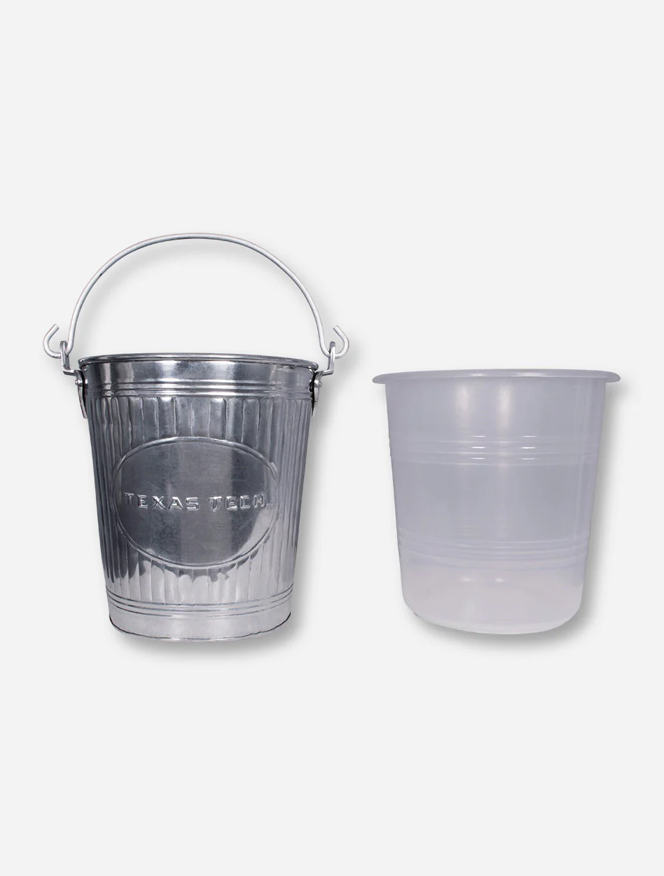 Texas Tech Metal Pail Wastebasket - Image 2
