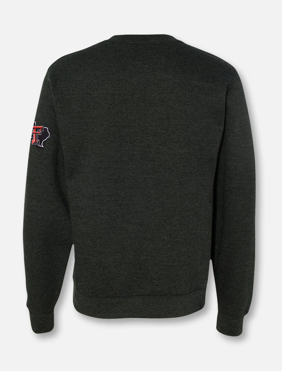 Texas Tech "Midweight Raider Red" Twill Crew Sweatshirt with Pride Sleeve Print - Image 3