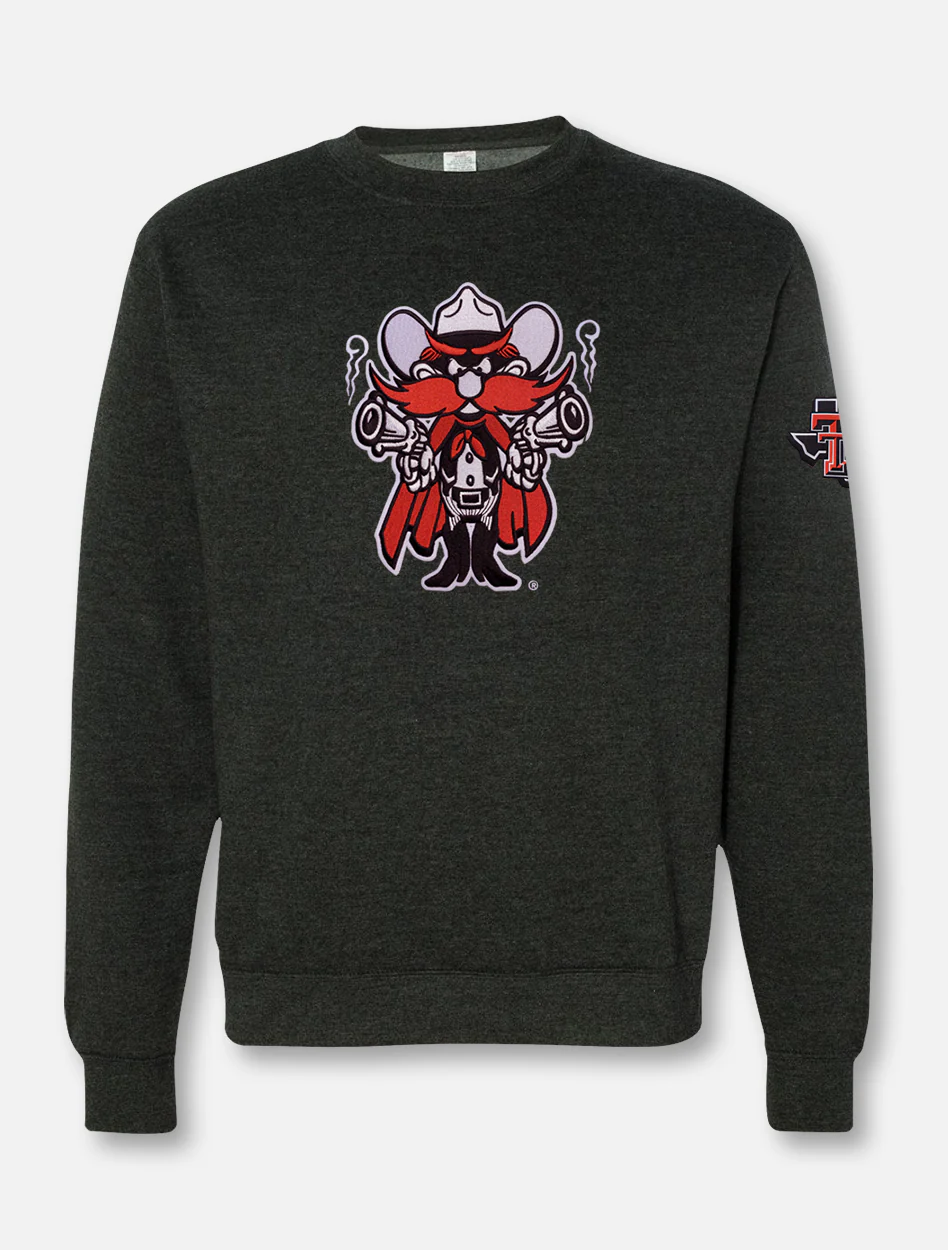 Texas Tech "Midweight Raider Red" Twill Crew Sweatshirt with Pride Sleeve Print - Image 4