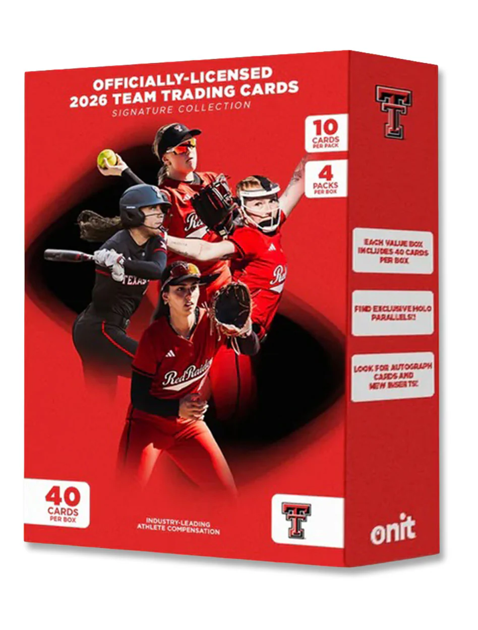 Texas Tech NIL Softball 2026 Team Trading Cards Value Box