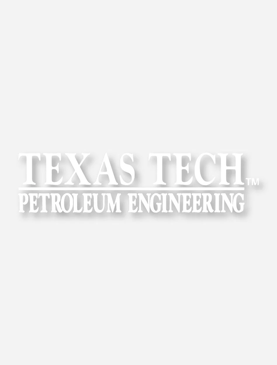 Texas Tech Petroleum Engineering White Decal