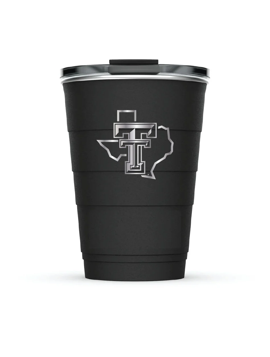 Texas Tech Pirani "Pride" 16oz Black Party Cup Tumbler