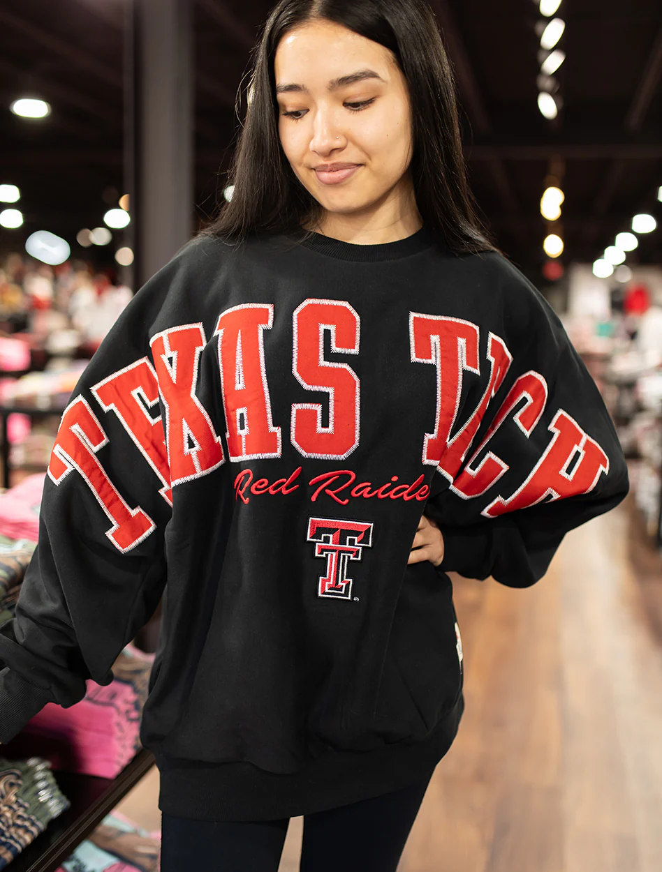 Texas Tech Press Box "Flannigan BMOC" Doleman Oversized Crew Neck Sweatshirt - Image 2