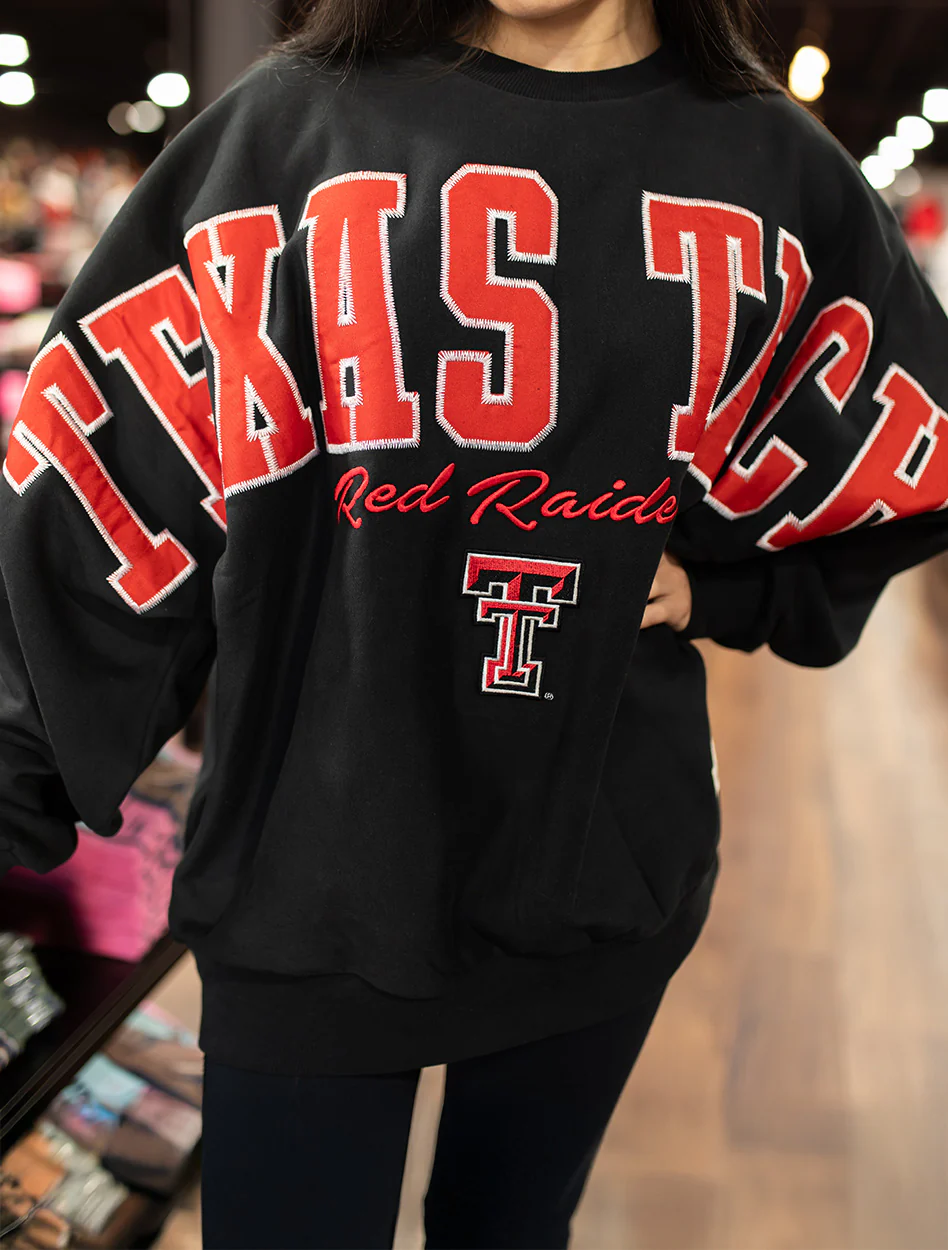 Texas Tech Press Box "Flannigan BMOC" Doleman Oversized Crew Neck Sweatshirt - Image 3