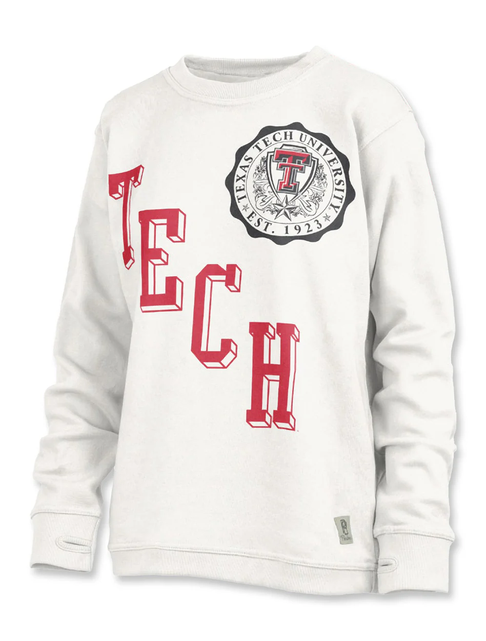 **Texas Tech Press Box "Sundown" Oversized Fleece Sweatshirt