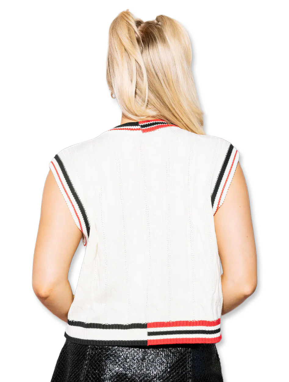 Texas Tech Queen of Sparkles "TECH" V-Neck Oversized Vest - Image 5